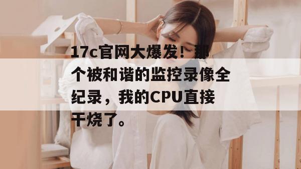 17c官网大爆发！那个被和谐的监控录像全纪录，我的CPU直接干烧了。